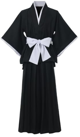 GRACEART Costume traditionnel de samouraï Hakama Kurosaki pour cosplay - Cape noire