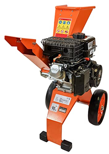 ARROWS-UK 6HP Compact Petrol Wood Chipper - Powerful 6hp Engine, Twin Reversible Blades, Chipping up to 50mm - Lightweight and Maneuverable - Ideal for Garden and Outdoor Use