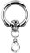Taffstyle Piercing Schmuck Brustwarzenpiercing Brustwarze Intimpiercing Brust Nippel Intim Barbell Ring Nase Ohr Septum Nasenring Klemmring BCR Handschellen Anhänger Totenkopf Silber 1,2mm x 12mm