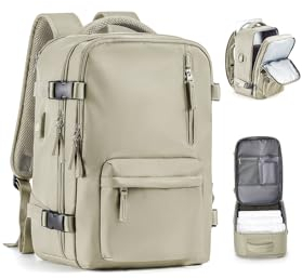 Handgepack 40x20x25 für Ryanair Handkabinengepäck Reiserucksack Unter Dem Sitz Handgepäck Rucksack Flugzeuge Reisetasche Weekendertasche Wanderrucksack Lässiger Tagesrucksack,X4-Grau-Braun