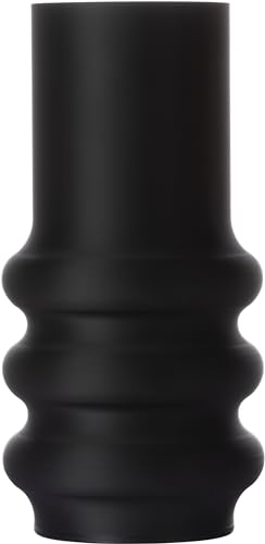 3D Vase Blumenvase Dekovase Anike 25cm für Schnitt-/ Trockenblumen | nachhaltig | Pampasgras (Schwarz)