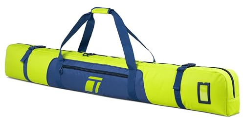Tonesport Gepolsterte Skitasche für Flugreisen - wasserdicht bis 175 cm Ski - Neon Grün