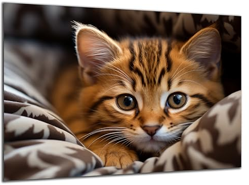 Munera Design - Bild 30x40 - Katzen-Bilder Katzen-Baby - Wand-Bilder Wohnzimmer