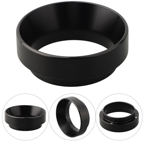 49 mm magnetischer Dosiertrichter Espressokocher Dosierring Trichter verstellbares kontinuierliches Gerät zum Brauen von Kaffee Tamper Distributor Tool Bowl Home (schwarz)