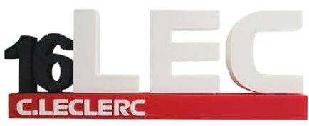 Dekoratives F1-Charles Leclerc-Logo, 3D-Druck
