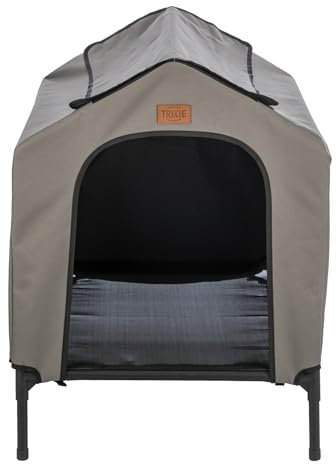 Trixie 2in1 Hundehütte Klein - Tragbare Hundehütte mit Abnehmbarer Abdeckung, Erhöhtes Indoor & Outdoor Hundezelt, Sonnenbeständig & Wasserdicht Hundehütte - 78.0 cmx62.0 cmx82.0 cm