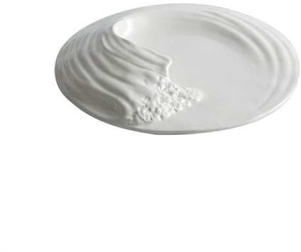 Assiettes Plates Assiette en forme de vague de mer, vaisselle en céramique, assiette Plate occidentale en forme d'hôtel, assiette de plats froids de grande classe Assiette à Salade| Fruit | Hors-d'œuv