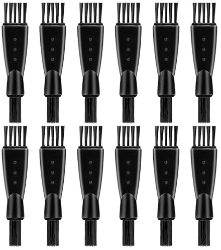 Molain 12 PCS Clipper Brush, Electric Razor Cleaning Brush, Hair Remover Shaving Razor Brushes, Double-Head Cleaning Brush, Mini Brush for Shaver Keyboard Parts Detail Hair Clipper Trimmer Cleaning