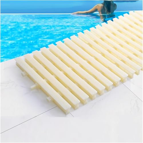 CucCe Grilles de débordement de Piscine Grilles de Piscine, grilles de débordement de fossé, grilles de rivière, filtres de Protection de Drain de Berge de Piscine Grille de trop-Plein(Beige-5.9in)