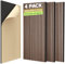 TONOR Holzfurnier Akustikpaneele selbstklebend,2,88m²-4 Stück 120x60x1,9cm 3D Wandpaneele Holzoptik, Akustik paneele für Akustische Behandlung und Wanddekoration, Wohnzimmer, Büro,Walnuss