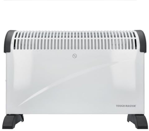 TOUGH MASTER Calefactor convector, 2000 W, 3 niveles de calor, protección contra sobrecalentamiento, termostato