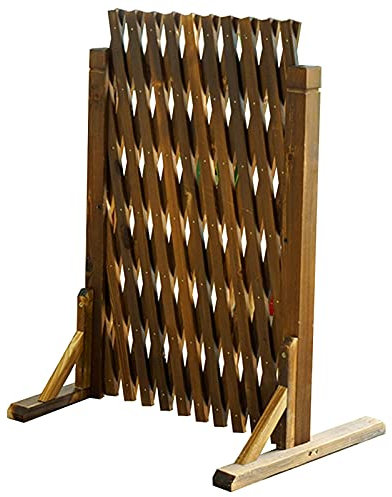 Support pour plantes en bois - Panneau de treillis extensible - 180 cm de hauteur - Couleur carbonisée