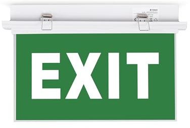 B·LED BARCELONA LED Permanente Notleuchte mit EXIT Schild - Einbauleuchte