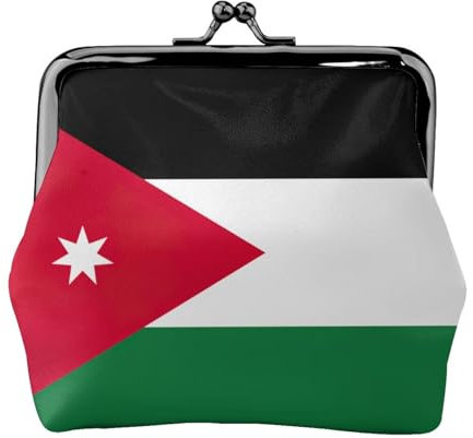 Geldbörse mit Jordanischer Flagge, Münzbörse, Lippenstift, Kosmetikzubehör, Organizer, für den täglichen Gebrauch, Schwarz , Einheitsgröße, Münztasche