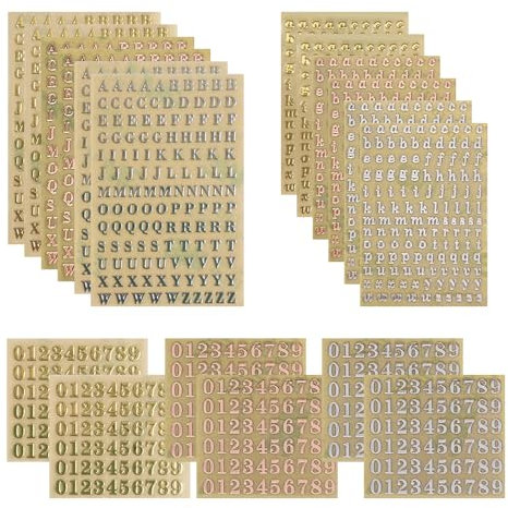 GIDWRIY 18 pcs Letras Adhesivas Pequeñas Doradas, Pegatinas de Letras Adhesivas con Relieve, Stick On Letters, Pegatinas Letras Metalicas, Pegatinas para Movil Letras Decorativas para Pegar para Fotos