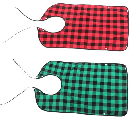 Holibanna 2stücke Waschbare Erwachsene Lätzchen Und Langlebig Für Senioren Mahlzeiten Schutz Vor Essensresten Und Sabber