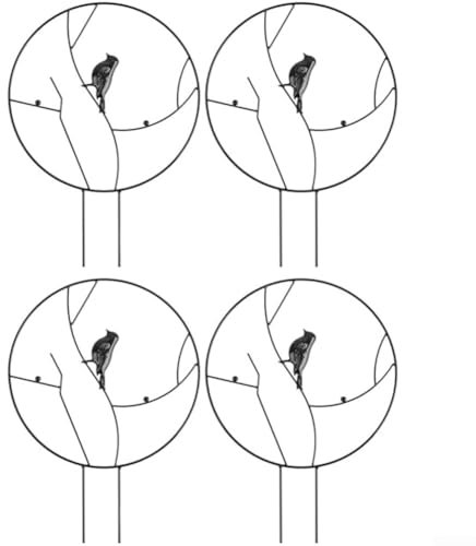 Juego de 4 soportes de enrejado de jardinería, soporte fuerte para monstera, hiedra y rosas trepadoras en entornos domésticos (pájaro)