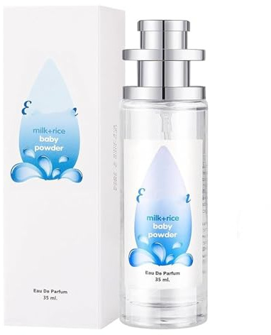 Ebyveen Baby Powder Perfume, Baby-Soft Perfume Spray, an Eau De Parfum, Long-lasting Moisture & Fragrance, Floral & Creamy Aroma for Women & Men,35ml (Rice Milk)