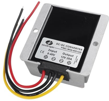 JJCFGRDM DC 8-40V 14.6V a DC 12V 6A 10A 20A Convertitore stabilizzatore Boost Regolatore di Tensione Alimentatore for Auto(12V 20A)