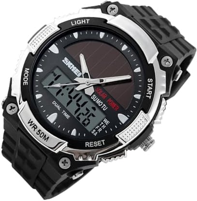 Orologio solare, orologi digitali per esterni, orologio da polso multifunzionale, display della data alla, orologio robusto per uomini e ragazzi, fitness, guida, lavoro, sport, uso