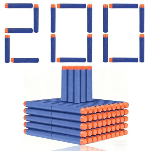 Schaumstoff-Darts, 200 Stück, 7,2 cm, weiche Nachfüllung für Nerf N-Strike Elite Serie Pistolen, Spielzeugpistolen, Waffen und Projektilzubehör, Blau