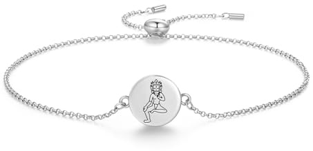Buddhistische Götter Khadi Ravani Tara-Totem-Symbol, spirituelles Siegel-Armband, 925er-Sterlingsilber, verstellbare Kette, feiner Schmuck für Frauen