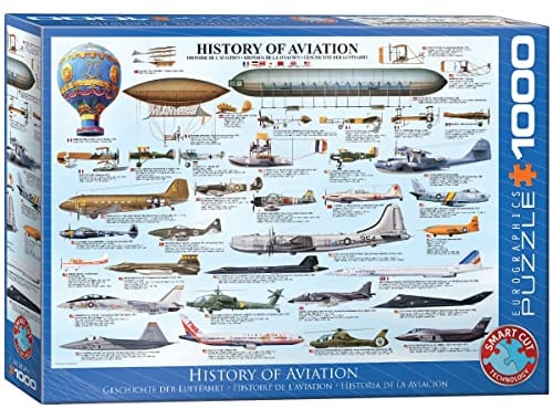 EuroGraphics 6000-0086 History of Aviation Puzzle, Various, 48 x 68 cm