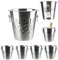 COOK CONCEPT KV7014 Seau à Champagne, Acier Inoxydable, Gris, 22,4 x 22,4 x 21 cm