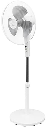 SUNTEC Ventilator Leise | Stand Standventilator CoolBreeze 4000 | Leise 40 cm Durchmesser, 50 Watt | Fan Windmaschine Weiss | für Bett, Schlafzimmer, Büro, Wohnung, Terrasse