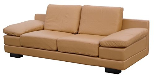 Designer Leder-Sofa-3 Sitzer Garnitur Bett-Couch 402-3-S04