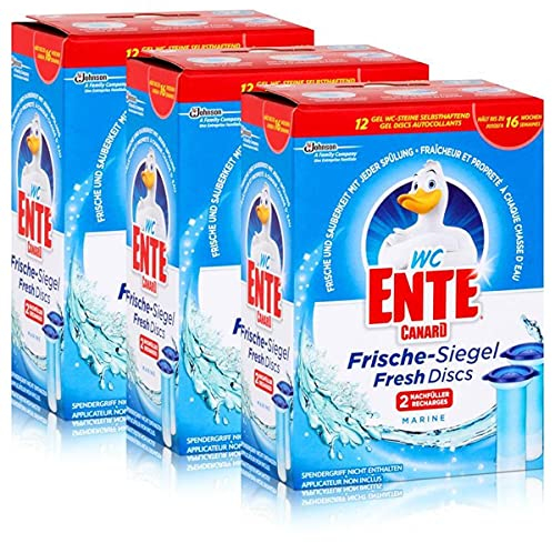 3x WC Ente Frische Siegel Nachfüller Marine