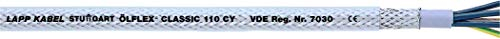 10 mètres de câble de commande blindé Lapp 1135304 Ölflex Classic 110 CY 4G1,5mm² avec gaine extérieure transparente