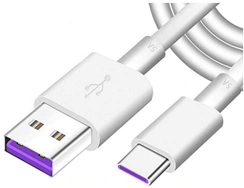 Original OEM HUAWEI Supercharge 4.5V5A Rapid USB Type C Cable for Huawei Mate 9 / Huawei Mate 9 Pro/Huawei P10- White in Original Retail Package