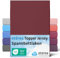 etérea Jersey Topper Spannbettlaken 180x200-200x200 cm Bordeaux für 5-10 cm Steghöhe 100% Baumwolle - Oekotex Spannbetttuch Matratzen Bett Bezug - Bettlaken 180x200cm - 200x200cm Rot