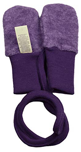 Cosilana Baby Fleece Handschuhe 60% kbT Schurwolle, 40% Bio Baumwolle (1, Lila-Melange)