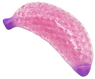 Frucht Stress Bälle, Banana Anti Stress Spielzeug, Anti Stressball zum Drücken und Kneten, Gefüllter Schleimball, Fidget Toy Antistressball für Autismus, Anti-Angst für ADD ADHS, Kinder Erwachsene