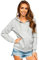 BOLF Damen Kapuzenpullover Reißverschluss Hoodie Sweatshirt mit Kapuze Pullover Pulli Langarmshirt Freizeit Sport Fitness Outdoor Casual Style W03B Grau S [A1A]