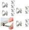Lot de 12 attaches sans cadre 7 mm de style français plaqué argent chromé pour cadre photo (comprend 2 leviers réutilisables pour l'installation)