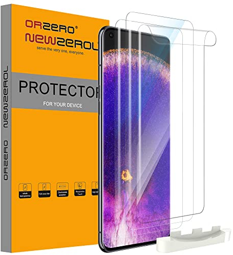 NEWZEROL 3 ​​Stück Displayschutzfolie Kompatibel für Oppo Find X5 Pro/Find X3 Pro [Unterstützung der Fingerabdruckerkennung] [Mit Montagehilfe] [Keine Blasen] Digitale TPU 3D Weich Displayschutzfolie