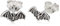 NKlaus Paar Fledermaus Ohrstecker 925 Silber Oxidiert Ohrschmuck Vampir Ohrringe 12906