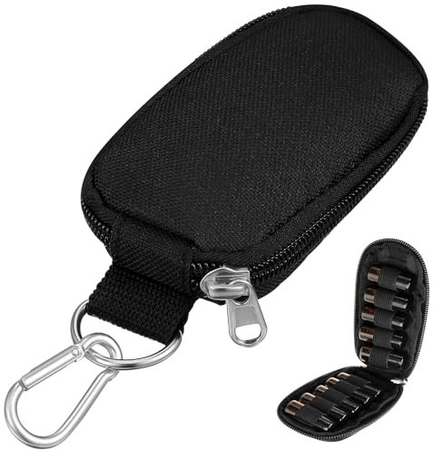 HOMSFOU Reisezubehör Schlüsselanhänger Ätherisches Öl Tragetasche Ätherische Öle Schlüsselanhänger Tasche Ätherisches Öl Aufbewahrung Kleine Geldbörse Für Ätherische Öle Flasche (Schwarz)