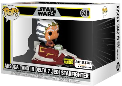 Funko Pop! Rides: Star Wars - Ahsoka Tano in Delta-7B - Star Wars: Clone Wars - Exclusivité Amazon - Figurine en Vinyle à Collectionner - Idée de Cadeau - Produits Officiels - TV Fans