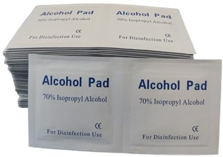 Nillkanth 100PCS Disposable Alcohol Wipes, Alcohol Pad Individually Wrapped Disposable Alcohol Prep Pads Swabs