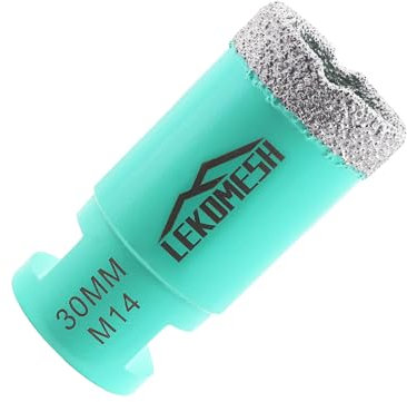 Broca de Diamante 30mm x M14 - Sierra de Corona para Porcelánico Cerámica Mármol Granito Piedra Cuarzo Soldada al Vacío Taladro de Diamante,Amoladora Angular LEKOMESH