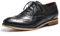 Mona flying Damen Leder Wingtip Brogues Lace Up Derby Oxfords Mandelzehe Formal Schnürschuhe,Schwarz,39 EU