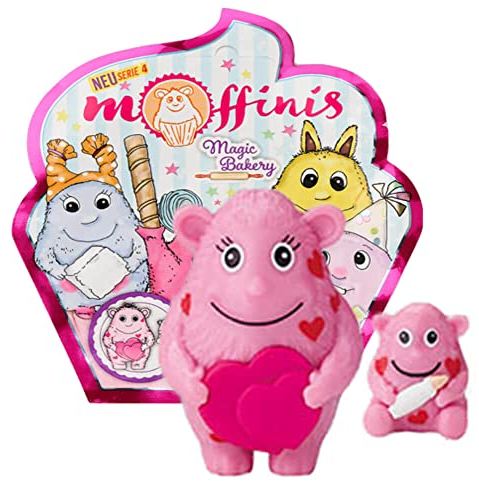 Generisch Blue Ocean Moffinis Figur Sammelfigur Serie 4 - Magic Bakery - Moffini Muffin Monster - Figur Herzchen (Super selten)