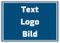 DIN A3 Personalisierbares Hinweisschild mit eigenem Wunschtext, Schild mit eigenem Text, Text schwarz Schild, 297 mm x 420 mm | Made in Germany | (Blau)