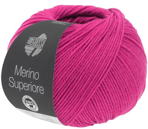 LANA GROSSA Merino Superiore | Pure, extrafeine Merinowolle waschmaschinenfest und filzfrei | Handstrickgarn aus 100% Schurwolle (Merino extrafein) | 50g Wolle zum Stricken & Häkeln | 180m Garn FB38