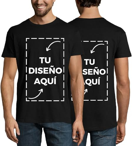 latostadora Camiseta Hombre Mujer Personalizada - Camisetas Personalizadas Hombres - Camisetas para Personalizar 2 Caras - Camiseta Personalizable por Delante y Detras - Regalos Personalizados