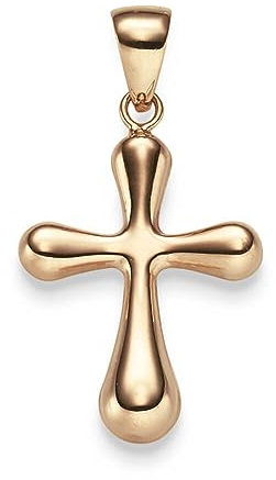 Anhänger Kreuz abgerundet 31,5x17mm aus 585 Gold Rotgold glänzend